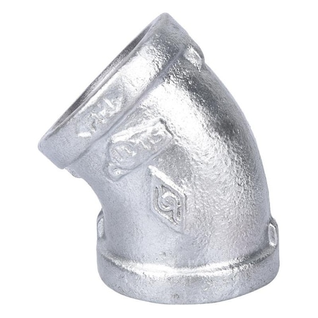 Exclusively Orgill Pipe Elbow, 1 In, Threaded, 45 Deg Angle, SCH 40 Schedule, 300 Psi Pressure